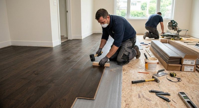 Dark Wood Floor Installation in Sumter, SC